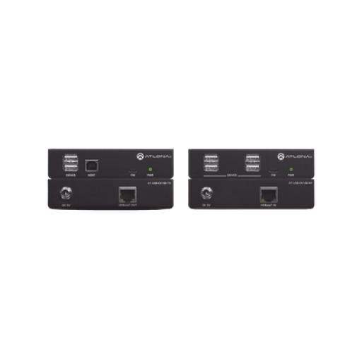 [ATLONA_AT-USB-EX100-KIT] ATLONA Kit extensor de señal USB 2.0 de alta velocidad / hasta 100 metros / donde los componentes USB(Laptops, cámaras, micrófonos y parlantes) están ubicados en diferentes áreas de la sala.