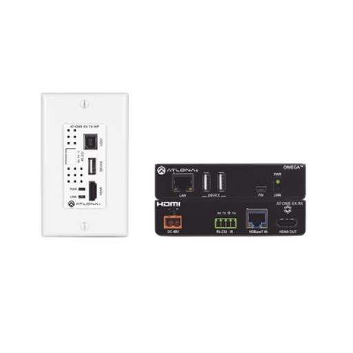 [ATLONA_AT-OME-EX-WP-KIT] ATLONA OMEGA 4K/UHD Placa de pared HDBaseT TX/RX para HDMI con USB