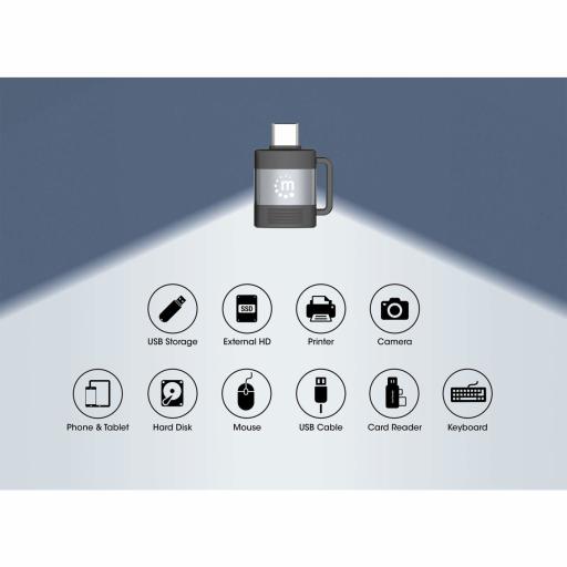 [MANHATTAN_356312] Adaptador de USB-C a USB-A V3.2 Manhattan.