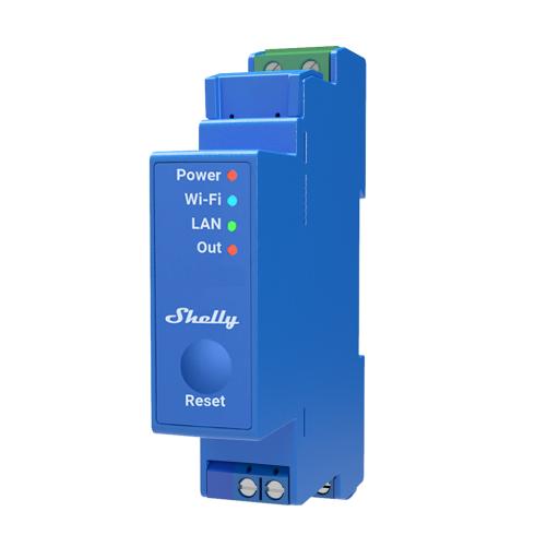 [SHELLY_SHELLYPRO1] SHELLY Relevador / Contacto Seco / Interruptor WIFI/ Industrial y residencial inteligente / Hasta 16A / Soporta Google y Alexa / Nube P2P y control Local / 1 canal y puerto ethernet