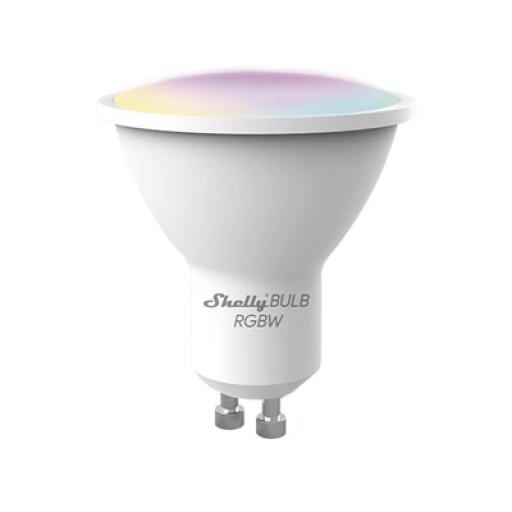 [SHELLY_SHELLYDUOGU10RGBW] SHELLY Foco tipo Gu10 inteligente con señal inalámbrica, multi color , uso de App Shelly. AC 100-240V