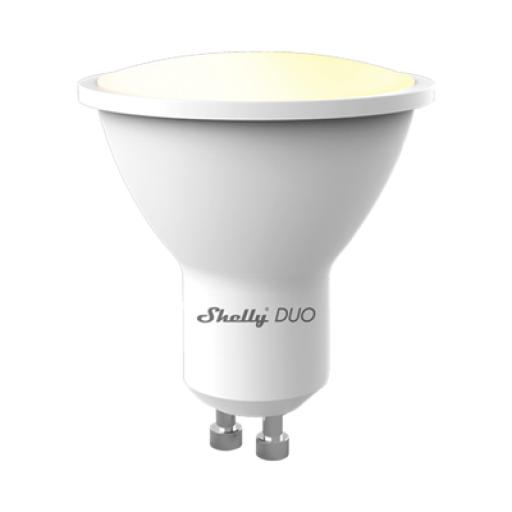 [SHELLY_SHELLYDUOGU10] SHELLY Foco tipo Gu10 inteligente con señal inalámbrica, color dual blanco y cálido, uso de App Shelly. AC 100-240V