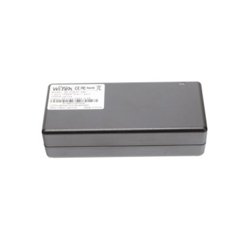 [WI-TEK_WI-POE51-48V] WI-TEK Inyector PoE 30W / PoE 802.3 af/at / 48V / Conexión plug and play / Alcance de hasta 100 metros / Aplicaciones CCTV