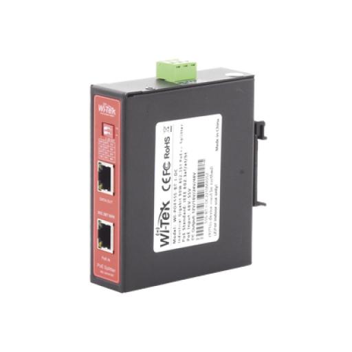 [WI-TEK_WIPOE55SBTIDC] WI-TEK Splitter PoE IN hasta 90 W / Salida DC 12v/16V/24v o 48V / Carcasa metálica / Industrial soporte para riel DIN / Aplicaciones CCTV