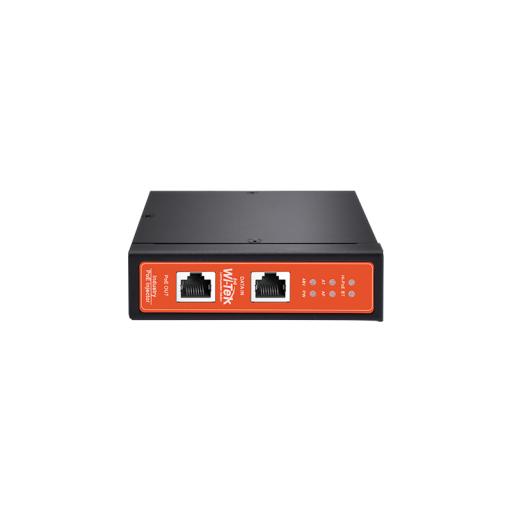 [WI-TEK_WIPOE58BTIDC] WI-TEK Inyector PoE Industrial / DC entrada 12-57V / PoE salida de Hasta 90W / Carcasa de Metal / Riel DIN / Aplicaciones CCTV
