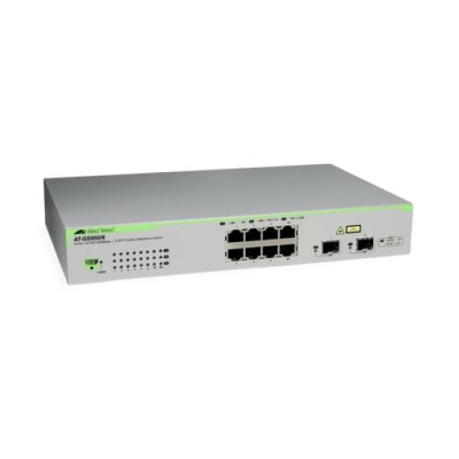 [ALLIEDTELESIS_AT-GS950/8-10] Allied Telesis Switch WebSmart con 8 port 10/100/1000TX, 2 x 100/1000 SFP (ECO version)