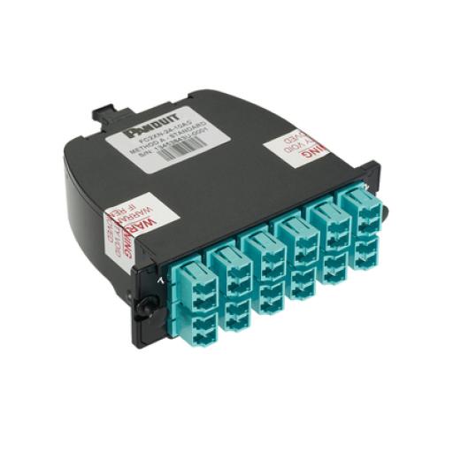 [PANDUIT_FC2ZN-12-10AS] Panduit Casete OptiCom® de Fibra Óptica Multimodo OM4, Con Conector MPO a 6 LC Duplex, Polaridad Método A, Pérdida de Inserción Estándar 