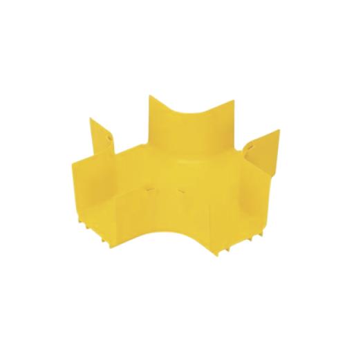 [PANDUIT_FRFWC4X4LYL] Panduit Accesorio de 4 Vías Horizontal, Con Ángulos a 90º, Para Canaletas FiberRunner™ 4X4, Color Amarillo