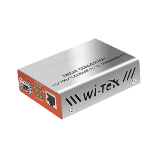 [WI-TEK_WI-MC-111GP] WI-TEK Convertidos de medios / 1 puerto RJ45 100/1000 Mbps PoE Out 802.3af/at / 1 SFP 1000Mbps / hasta 25 Km