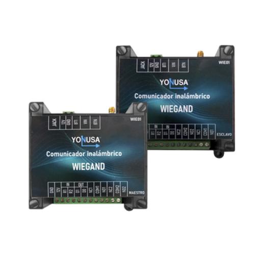 [YONUSA_WIE01] Yonusa Convertidor de lectora para control de acceso (cableado a inalámbrico) / 1 Wiegand / 2 Relevadores / 2 Entradas / Hasta 1.6 KM de distancia