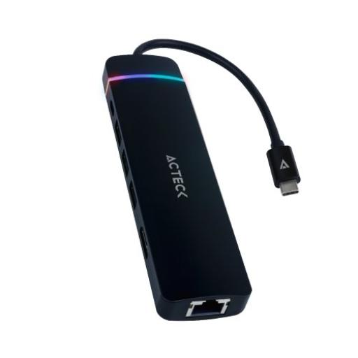 [ACTECK_AC-934626] Acteck HUB ACTECK USB-C 8EN1 4KHDMI+ETHERNET+3USB-A3.0+SD/TF+USB-C AC-934626