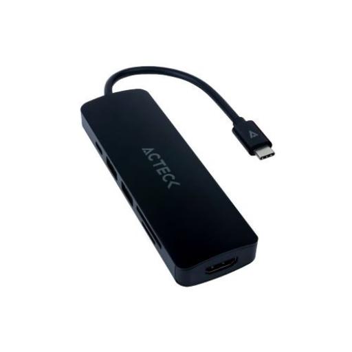 [ACTECK_AC-934619] Acteck HUB ACTECK USB-C 6EN1 4KHDMI+1USB-A3.0+1USB-A2.0+TF/SD+USB-C AC-934619