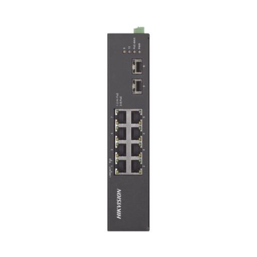 [HIKVISIONDIGITALTECHNOLOGY_DS-3T0510HP-E/HS] Hikvision Digital Technology Switch Industrial No Administrable Gigabit / 6 Puertos Gigabit PoE+ (30 W) + 2 Puertos Gigabit PoE++ (60 W) / 2 Puertos SFP / 120 W Total / 48 a 57 VCD / Ideal para Proyectos