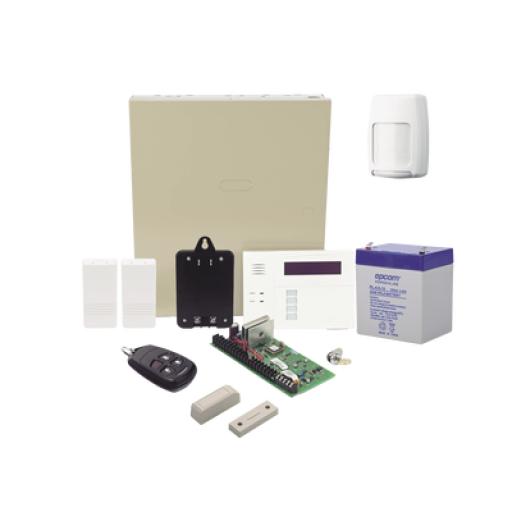 [HONEYWELLHOMERESIDEO_VISTA48ECORF/6160RF] HONEYWELL HOME RESIDEO Kit Inalámbrico de panel VISTA48 con Teclado Alfanumérico 6160RF, Receptor para sensores Inalámbricos, Batería, Transformador, 2 Contactos Magnéticos 5816 con imán, 1 Sensor de Movimiento 5800PIR y un Control Remo