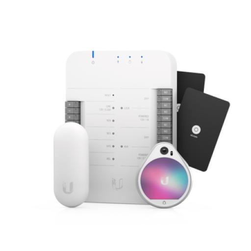 [UBIQUITINETWORKS_UA-SK] Ubiquiti Networks UniFi Access Kit de Inicio, con HUB, Reader Pro, Reader Lite y 20 tarjetas, para acceso a una sola puerta