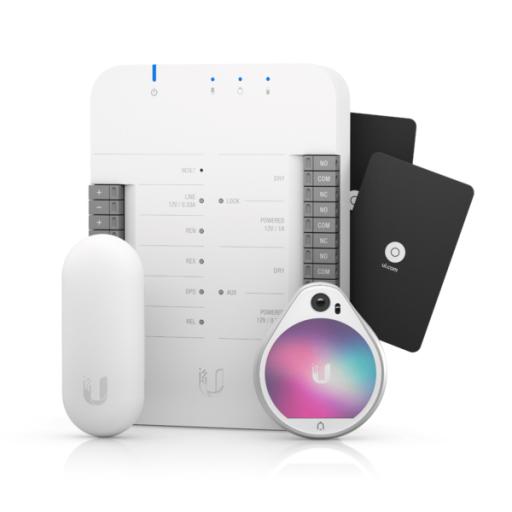 [UBIQUITINETWORKS_UA-SK] Ubiquiti Networks UniFi Access Kit de Inicio, con HUB, Reader Pro, Reader Lite y 20 tarjetas, para acceso a una sola puerta