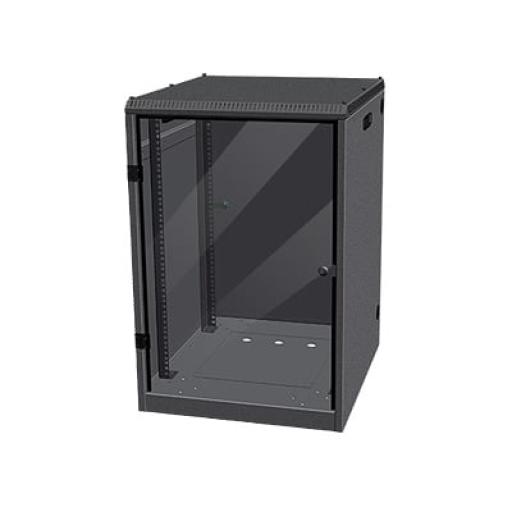 [EPCOM_SR-1928-FV2] Epcom Gabinete de Piso con Puerta Acrílica con Estructura Rack 19" 16 Unidades.