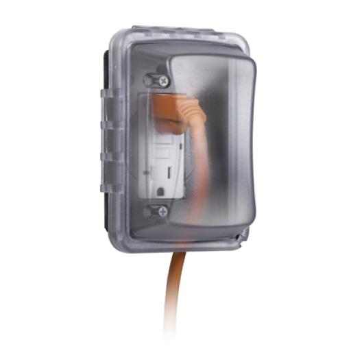 [HUBBELL_HUB-MM-410-C] Hubbell Cubierta Resistente a Intemperie/ 1 Unidad/ Horizontal/Vertical/ Profundidad 2-3/4"/ Transparente.