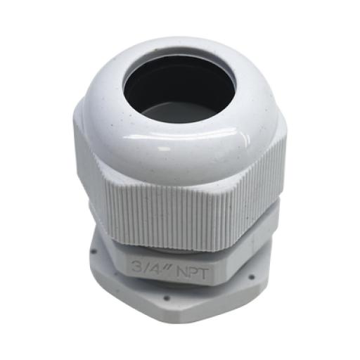 [TXPRO_TXG-PG-34N] TX PRO Conector Plástico Blanco Tipo Glándula para Rosca NPT 3/4"
