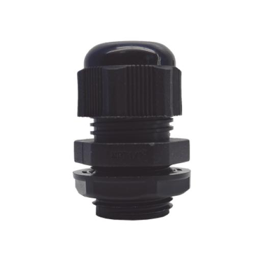 [TXPRO_TXG-PG-12NBK] TX PRO Conector Plástico Negro Tipo Glándula para Rosca NPT 1/2"