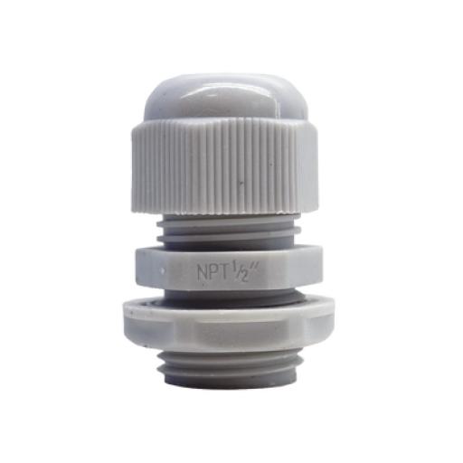 [TXPRO_TXG-PG-12N] TX PRO Conector Plástico Blanco Tipo Glándula para Rosca NPT 1/2" 