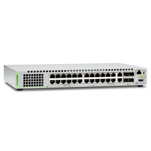 [ALLIEDTELESIS_AT-GS924-MX-10] Allied Telesis Switch Stackeable Capa 3, 24 puertos 10/100/1000 Mbps + 2 puertos SFP Combo + 2 puertos SFP+ 10 G Stacking