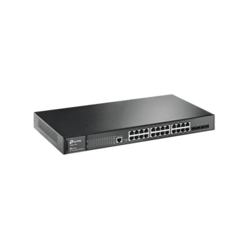 [TPLINK_T2600G-28TS] TPLINK Switch JetStream Gigabit administrable Capa 2, 24 puertos 10/100/1000 Mbps + 4 puertos SFP