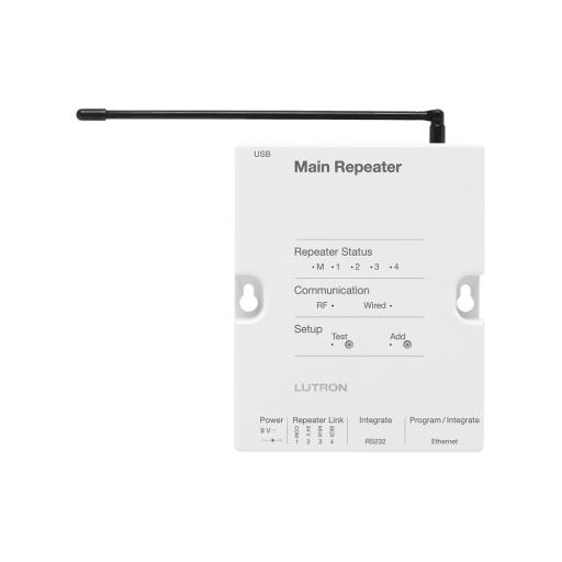 [LUTRON_RRMAINREP] Lutron Controlador HUB principal para RadioRa2 LUTRON, soporta 100 dispositivos, 4 repetidores, programacion vía software PC. Alcance total del sistema 2 HUB 8 rep