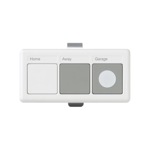 [LUTRON_LR3BHSW] Lutron (RadioRA2) Control remoto para iluminación y puertas de garage, uso en visera de automóvil, integrelo con RRDVCRXWH