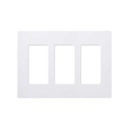 [LUTRON_CW3WH] Lutron Placa de pared 3 espacios, color blanco, para atenuador (dimmer), switch ó control remoto PICO inalámbrico.