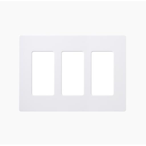 [LUTRON_CW3WH] Lutron Placa de pared 3 espacios, color blanco, para atenuador (dimmer), switch ó control remoto PICO inalámbrico.