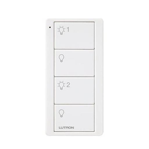 [LUTRON_PJ24BWHL21P] Lutron Control remoto PICO 4 botones  2 grupos de encender/apagar. Complemente con un switch on/off o atenuador, Caseta, RA2, RadioRa2