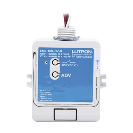 [LUTRON_LMJ16RDVB] Lutron (RadioRA2) Relay control de iluminación, carga 16A, 120/277V, compatible con RadioRA2, RA2Select y RR3.