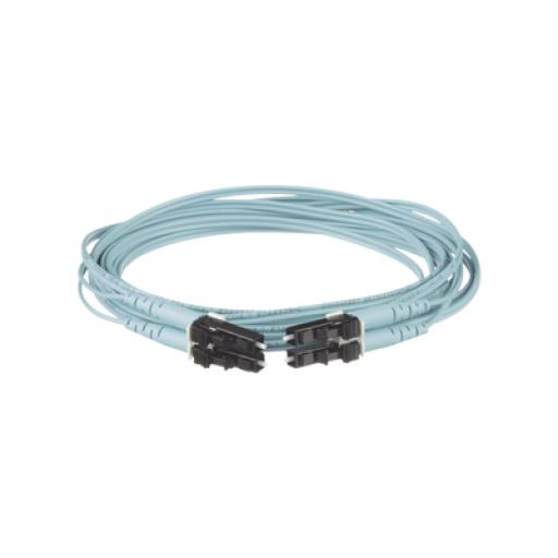 [PANDUIT_FX2ERLNLNSNM025] Panduit Jumper de Fibra Optica Multimodo 50/125 OM3, LC-LC Duplex, OFNR (Riser), Color Aqua, 25 Metros