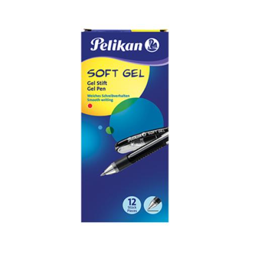 [PELIKAN_963637] Pelikan Bolígrafo Pelikan Soft Gel Rojo C/12 pzas
