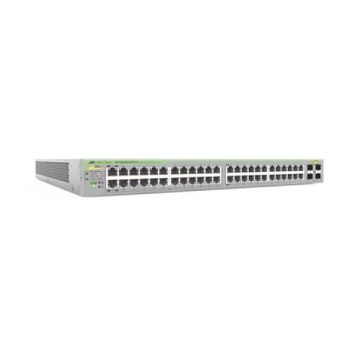 [ALLIEDTELESIS_AT-GS950/52PS-V2-10] Allied Telesis Gigabit webSmart switch, 48 Puertos Totales, 24c/PoE+ 10/100/1000T, 4 Puertos SFP