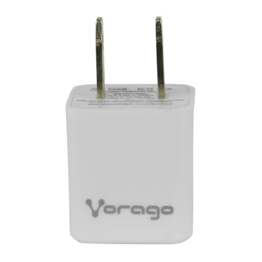 [VORAGO_AU-105-V2-WH] Vorago CARGADOR PARA PARED VORAGO 1XUSB 2.0 COLOR BLANCO AU-105-V2-WH