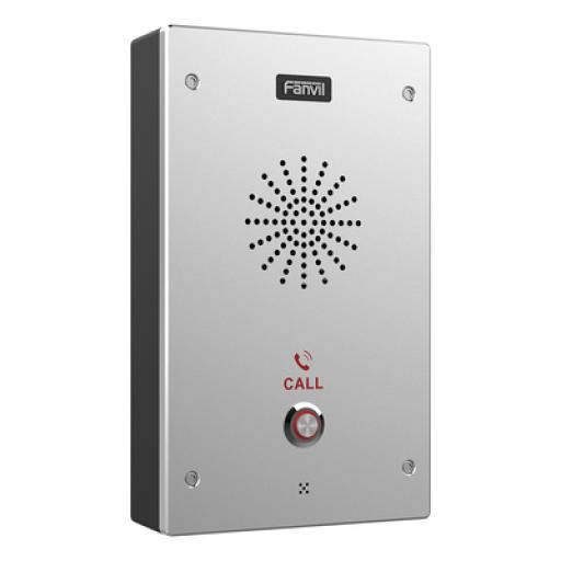 [FANVIL_I16S] Fanvil Intercomunicador IP, 2 líneas SIP, 2 relevadores con botón para llamada, anti-vandálico, IP65 e IK10, PoE