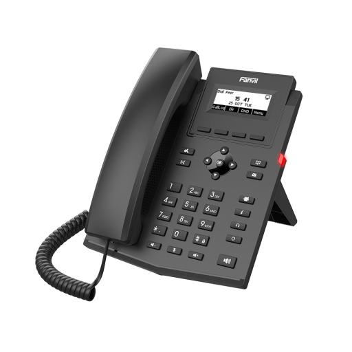 [FANVIL_X301G] Fanvil Teléfono IP empresarial para 2 lineas SIP con pantalla LCD,  Puertos Gigabit, Códec Opus, conferencia de 3 vías, PoE.