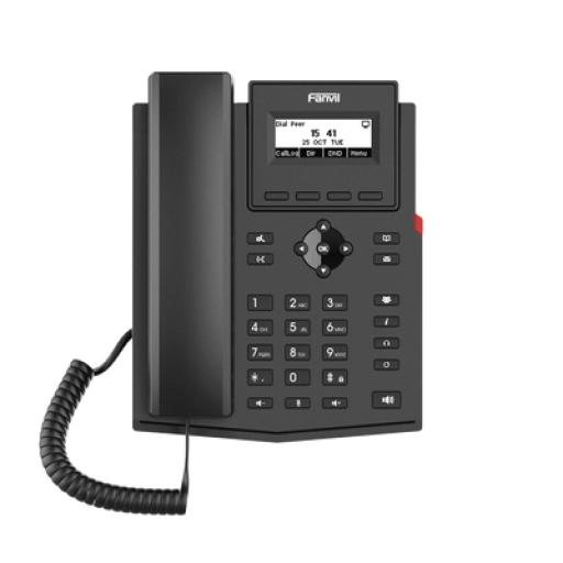 [FANVIL_X301G] Fanvil Teléfono IP empresarial para 2 lineas SIP con pantalla LCD,  Puertos Gigabit, Códec Opus, conferencia de 3 vías, PoE.
