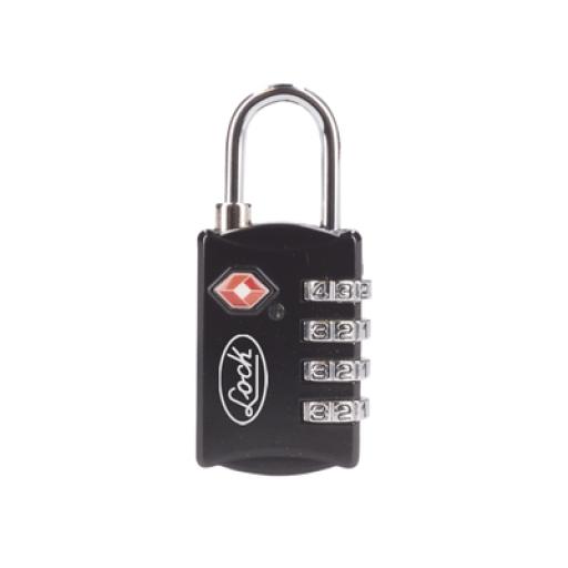 [LOCK_SYS-54CA] LOCK Candado de Combinación Maletero Negro TSA / Medida 30 mm/ / Nivel de seguridad 3 / Discos Programables.
