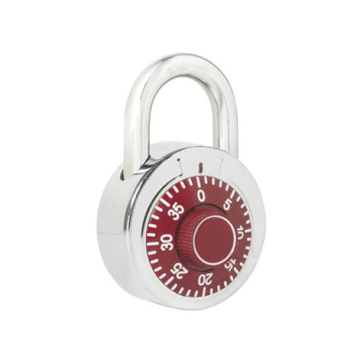 [LOCK_SYS-L26-S50-RJB] LOCK Candado de Combinación / Medida 50 mm/ Nivel de Seguridad 3 / Combinación de Disco / Color Rojo.