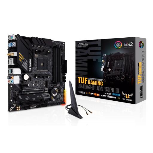 [ASUS_TUF GAMING B550M-PLUS WIFI II] Tarjeta madre ASUS Micro-ATX TUF GAMING B550M-PLUS WIFI II S-AM4 128GB