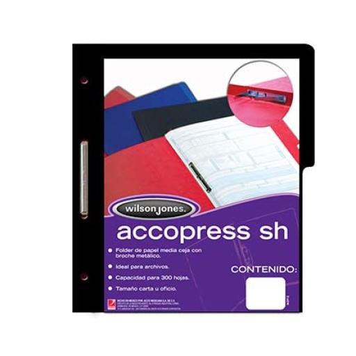 [ACCO_P0843] Acco CARPETA ACCO PRESS M/C OFICIO NEGRO NP C/10