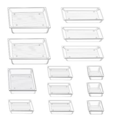 [NEXTEP_NE-623] Nextep Juego de 13 Organizadores para Cajón Nextep Transparente Pet