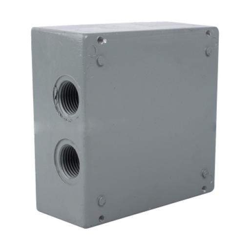 [RAWELT_RC-0493] RAWELT Caja Condulet Cuadrada de 3/4" (19.05 mm) con 4 bocas a prueba de intemperie.
