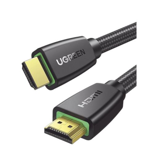 [UGREEN_40411] Ugreen Cable HDMI 2.0  de Nylon Trenzado / 3 m / 4K@60Hz / HDR / 3D / HEC (Canal Ethernet HDMI) / ARC (Canal de Retorno de Audio / Color Profundo de 48 bits / Audio de 32 canales / HDCP 2.2 /Audio DTS: X / 18 Gbps / Blindaje de 4 capas
