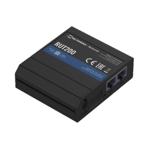 [TELTONIKA_RUT200] Teltonika Router LTE, Slot para SIM, 2 puertos Ethernet 10/100 Mbps, Wi-Fi 2.4 GHz, Interfaz Amigable, Bandas B1, B2, B3, B4, B5, B7, B8, B28
