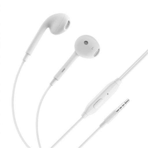 [STEREN_AUD-331 - BLANCOS] Steren Audífonos Steren Manos Libres Cable Delgado Color Blanco