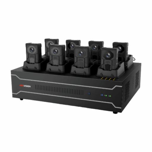 [HIKVISIONDIGITALTECHNOLOGY_DS-MDS001/407] Hikvision Digital Technology Estación de Descarga para Cámaras Portátiles HIKVISION / Compatible con DS-MCW407 / Incluye 1 HDD de 2 TB